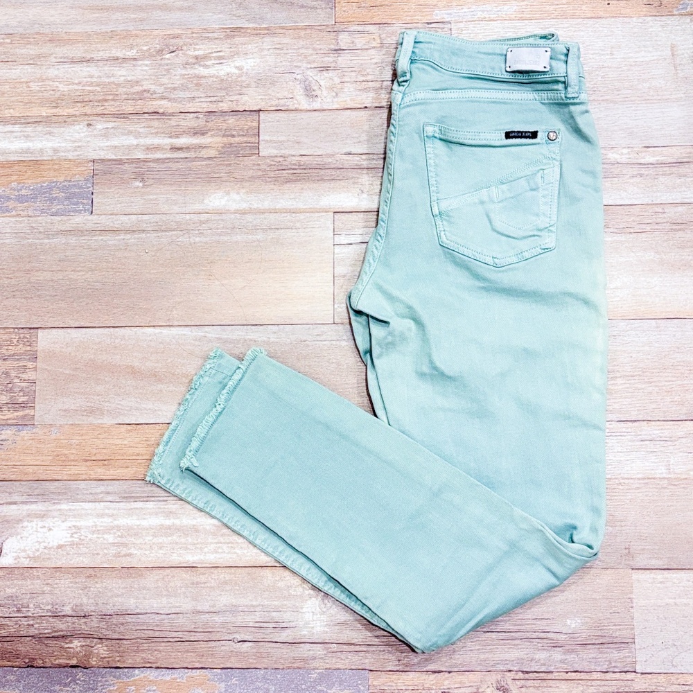 Women's Mint Green Slim Jeans - Unbranded
